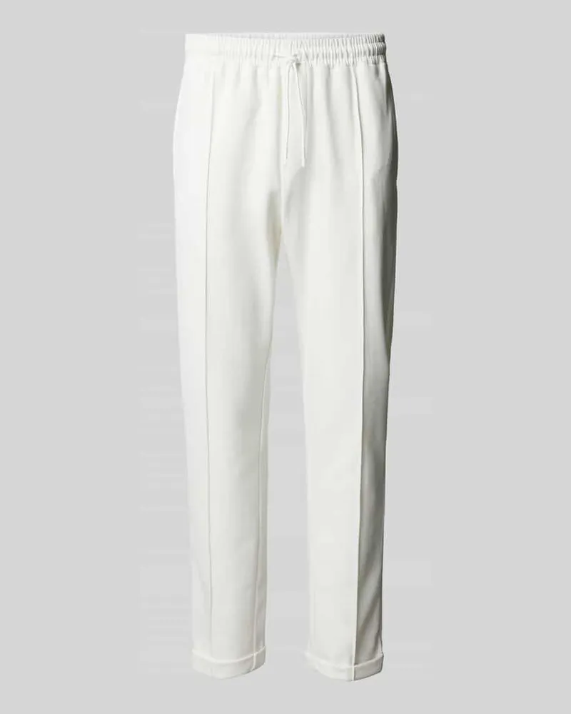 Antony Morato Regular Fit Stoffhose mit fixierten Bügelfalten Weiss