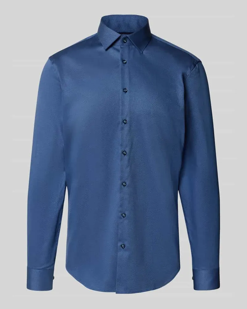 JAKE*S Slim Fit Business-Hemd mit Strukturmuster 