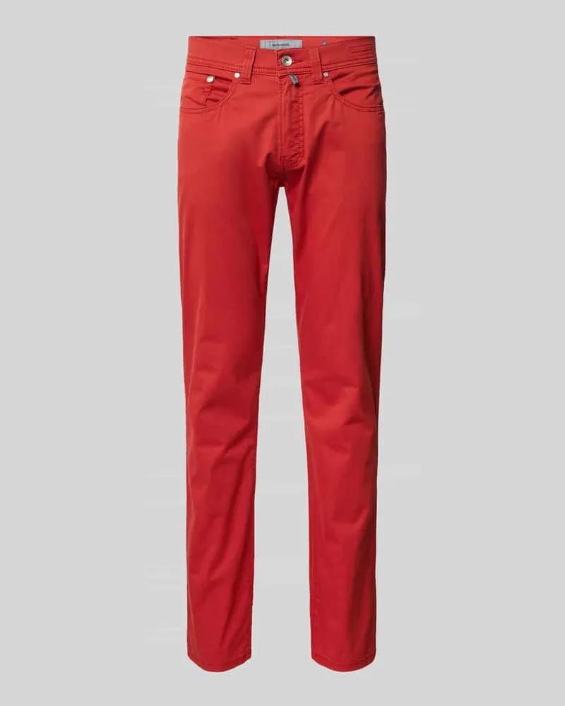 Pierre Cardin Tapered Fit Hose im 5-Pocket-Design Modell 'Lyon Rot