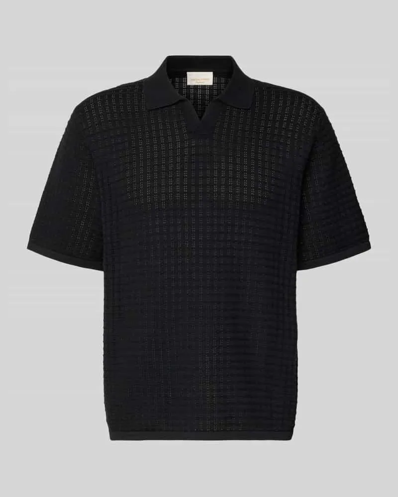 Jack & Jones Regular Fit Poloshirt mit V-Ausschnitt Black