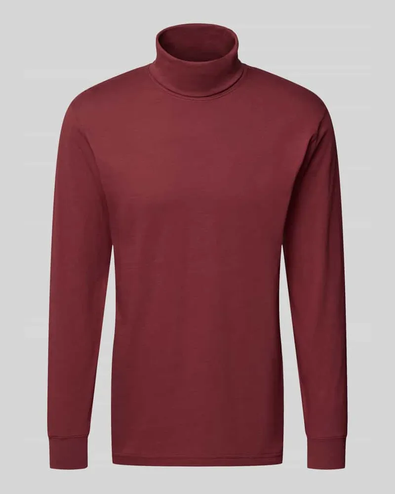 Ragman Longsleeve mit Rollkragen Bordeaux