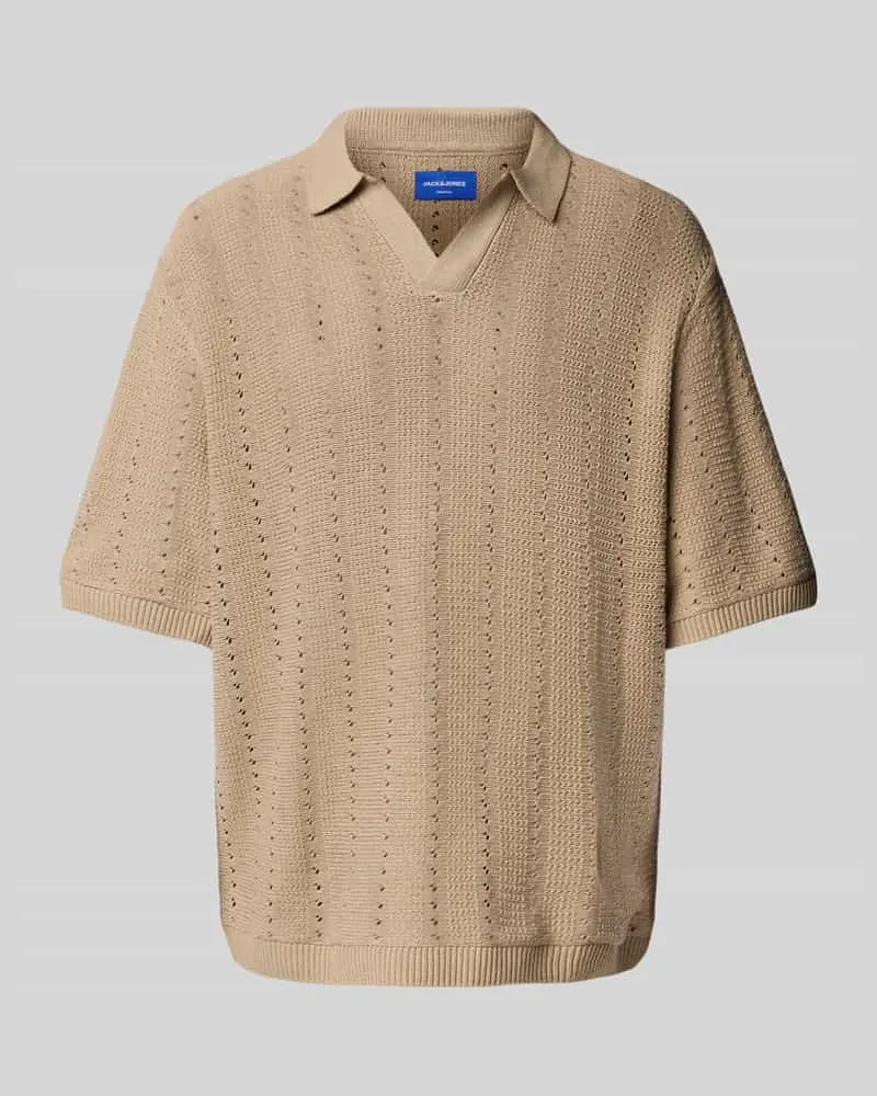 Jack & Jones Relaxed Fit Poloshirt mit Lochmuster Modell 'PAROS 