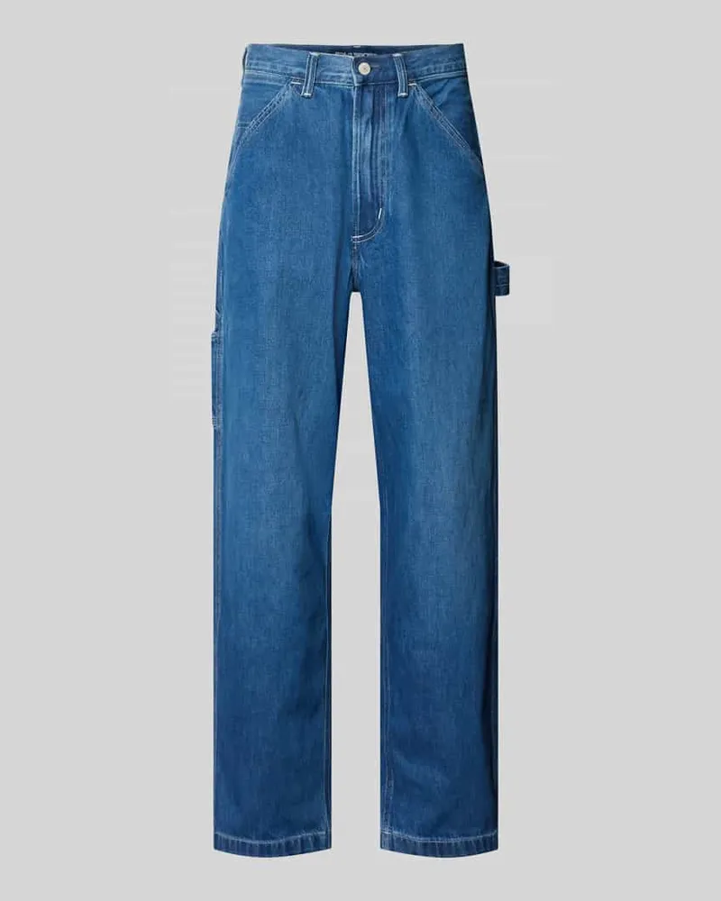 Ralph Lauren Baggy Fit Jeans aus reiner Baumwolle Jeansblau