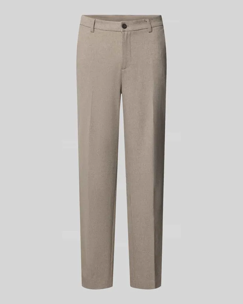 Lindbergh Straight Fit Stoffhose mit Viskose-Anteil Taupe