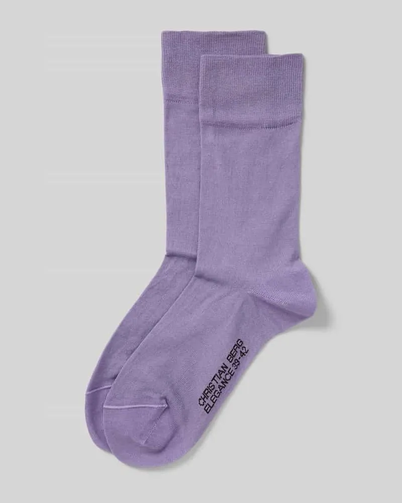 Christian Berg Socken mit elastischem Rippenbündchen im 2er-Pack Mauve