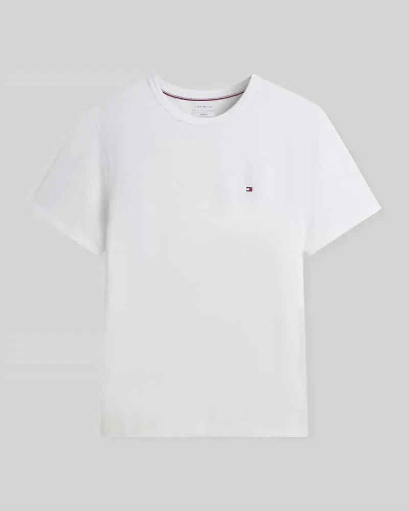 Tommy Hilfiger Regular Fit T-Shirt aus reiner Baumwolle Weiss