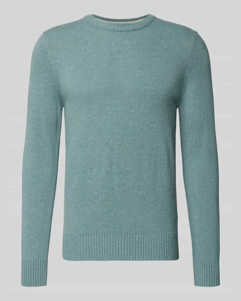 Marc O'Polo Regular Fit Strickpullover aus Woll-Mix Eisblau