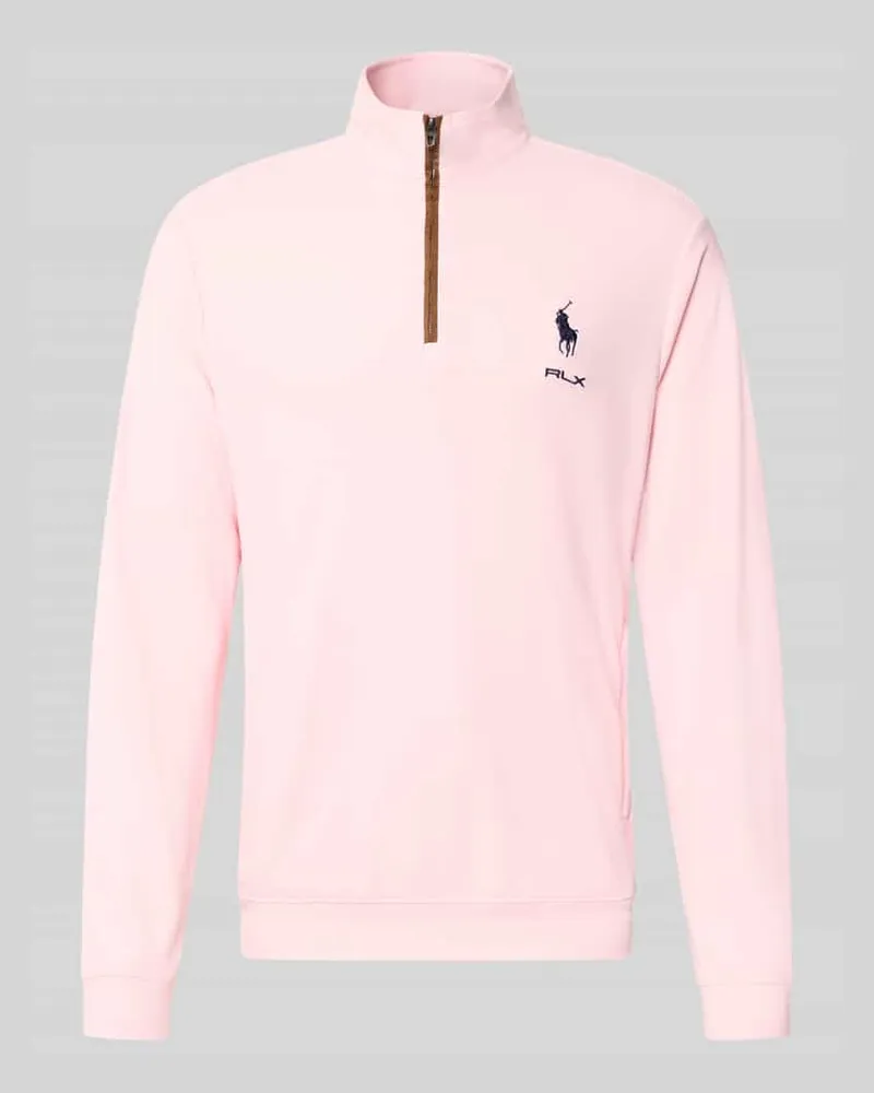 Ralph Lauren Regular Fit Troyer mit kurzem Reißverschluss Pink