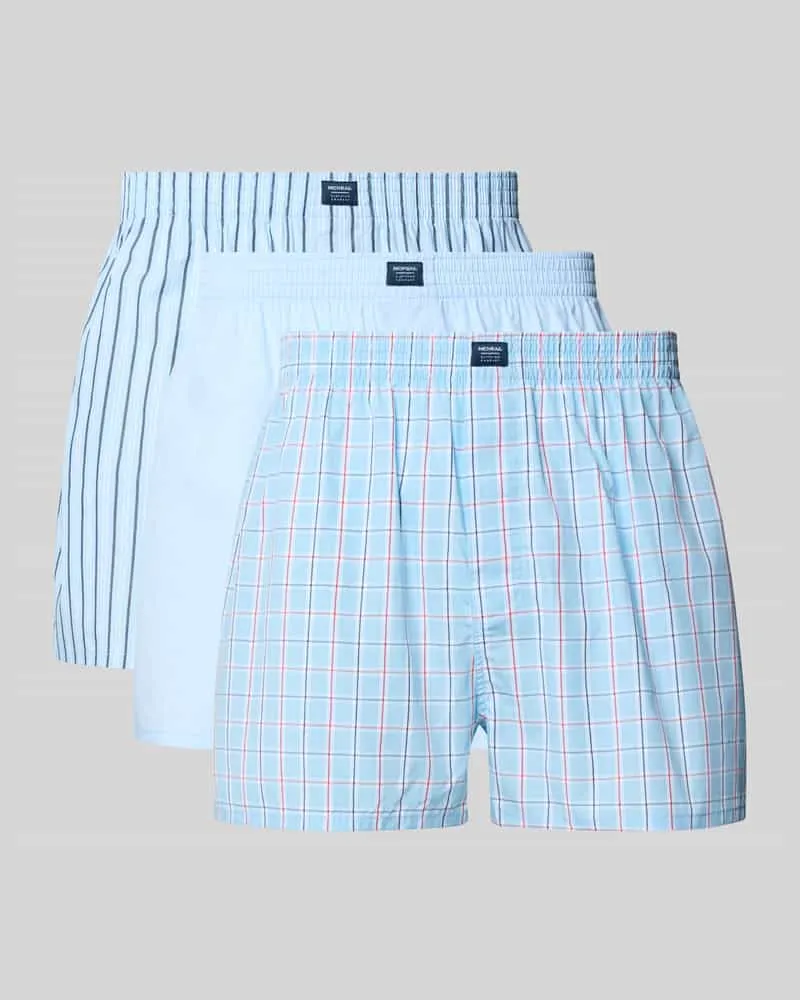 McNeal Boxershorts mit Label-Detail im 3er-Pack Hellblau
