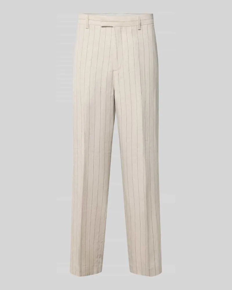 Selected Homme Relaxe Fit Anzughose aus Leinen-Bumwoll-Mix Modell 'LADATTI Sand