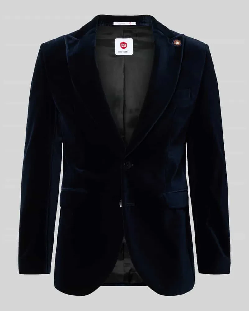 CG Slim Fit 2-Knopf-Sakko aus Samt Modell 'Prince Marine