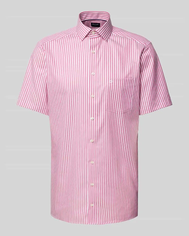 Olymp Modern Fit Business-Hemd mit Kentkragen Pink