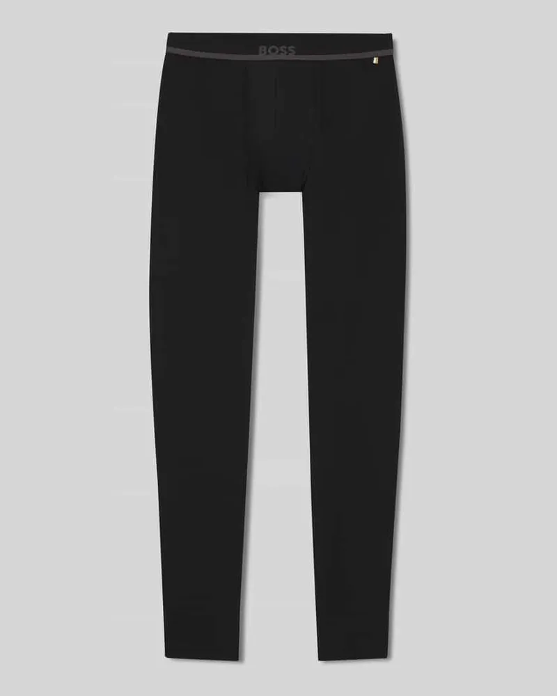 HUGO BOSS Lange Unterhose aus Baumwoll-Mix Black