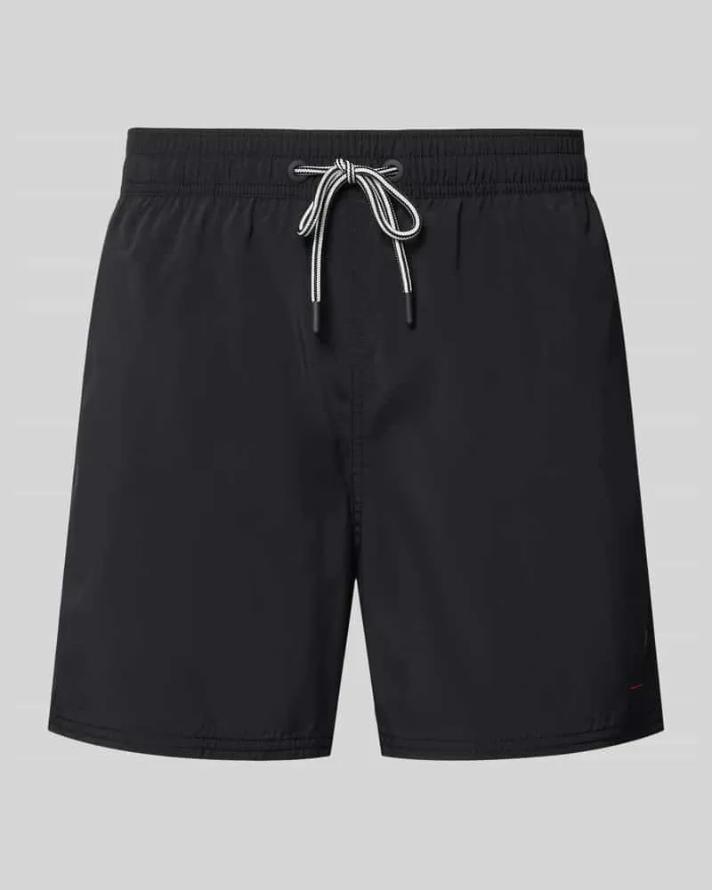 Bogner Straight Fit Badeshorts mit Tunnelzug Black