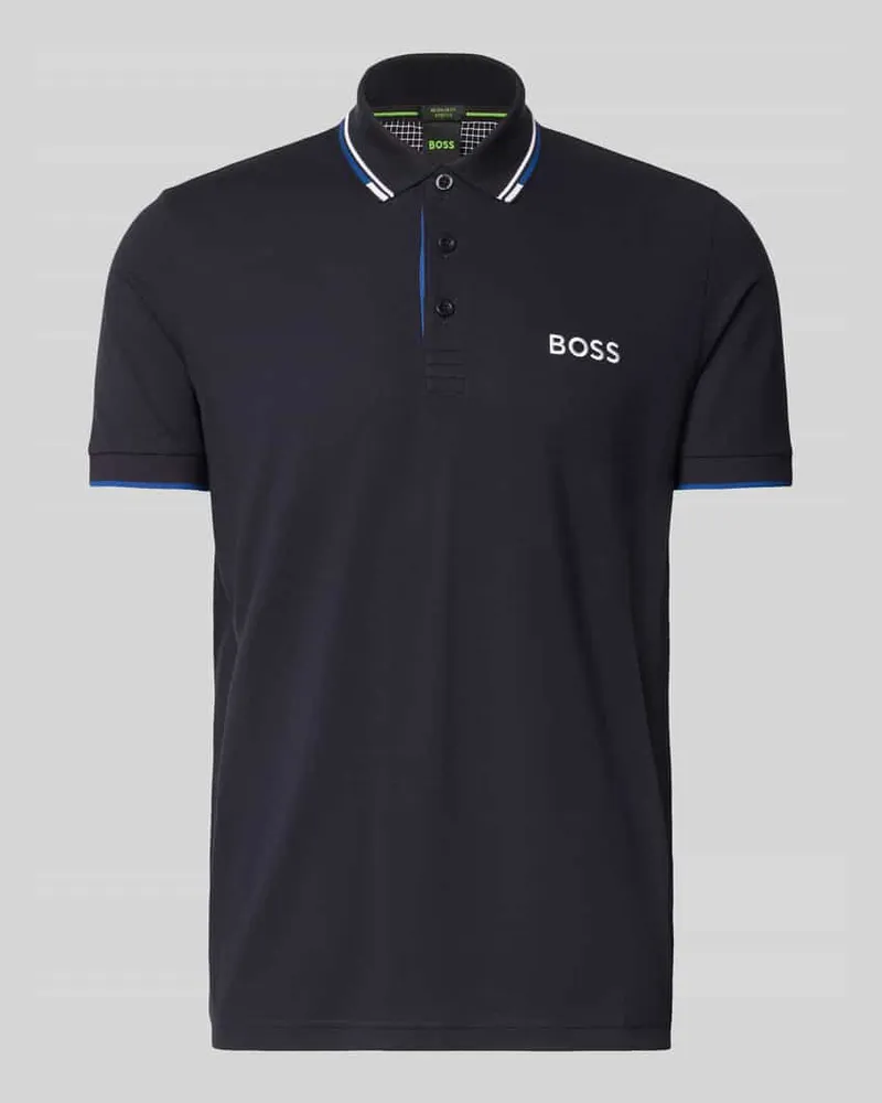 HUGO BOSS Regular Fit Poloshirt aus Baumwoll-Mix Modell ''Paddy Pro Marine