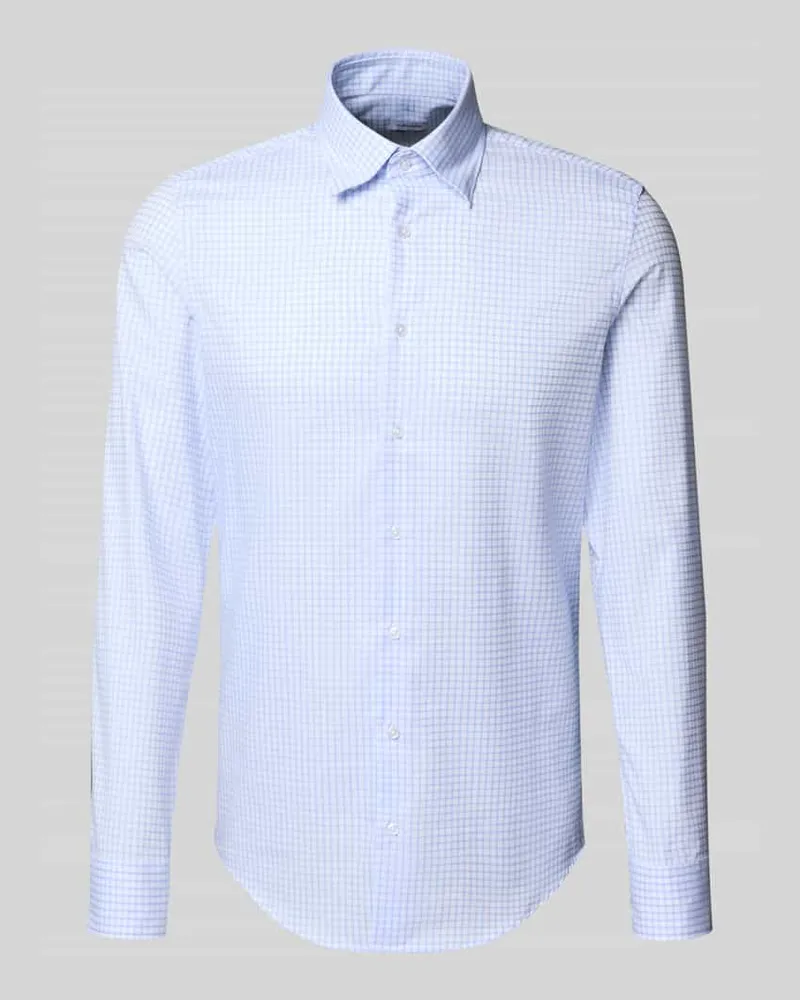 Seidensticker Slim Fit Business-Hemd mit Knopfleiste Bleu