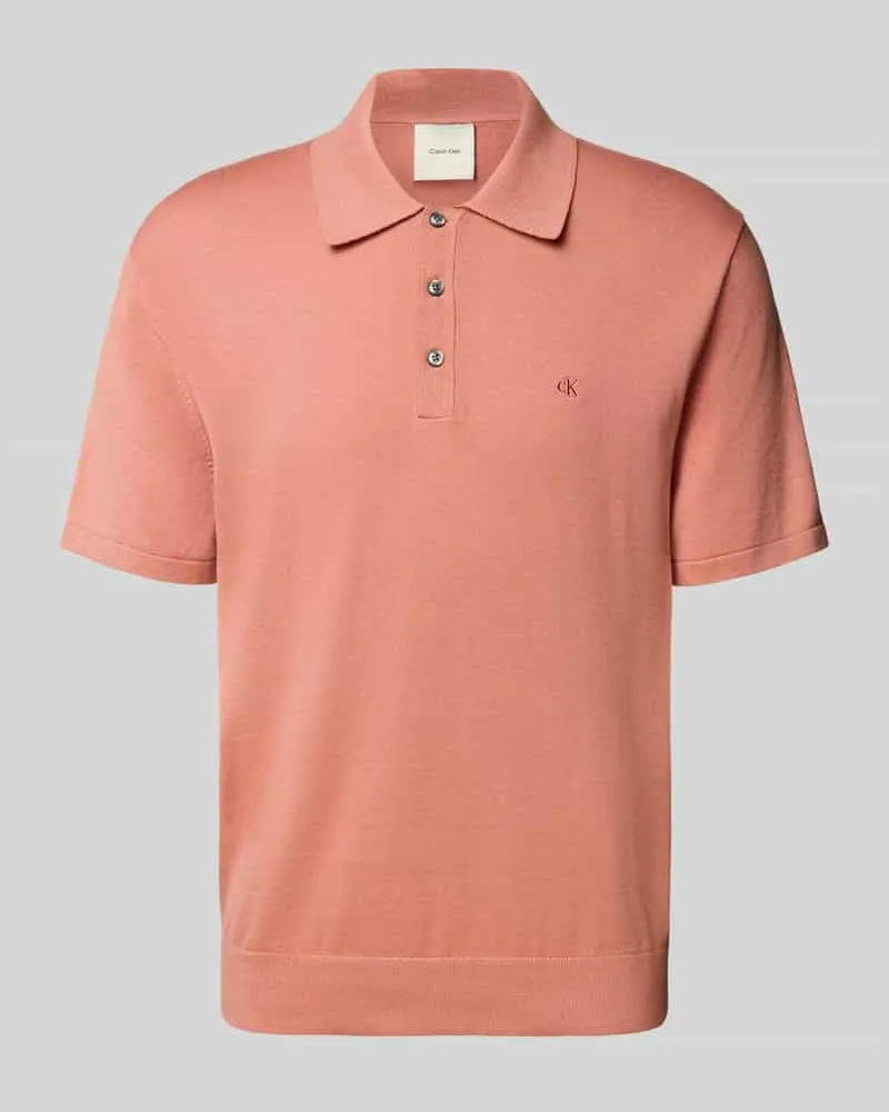 Calvin Klein Regular Fit Poloshirt mit Logo-Stitching Modell 'SUPIMA 
