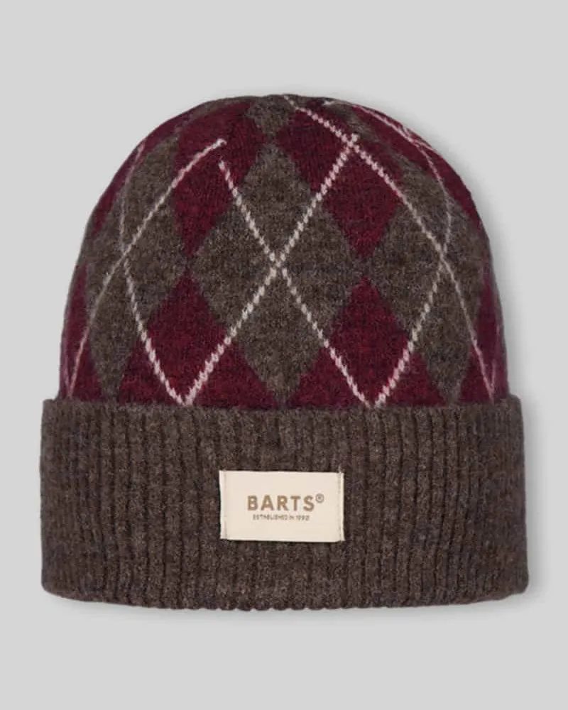 Barts Mütze mit Label-Patch Modell 'SEUMAR Mittelbraun