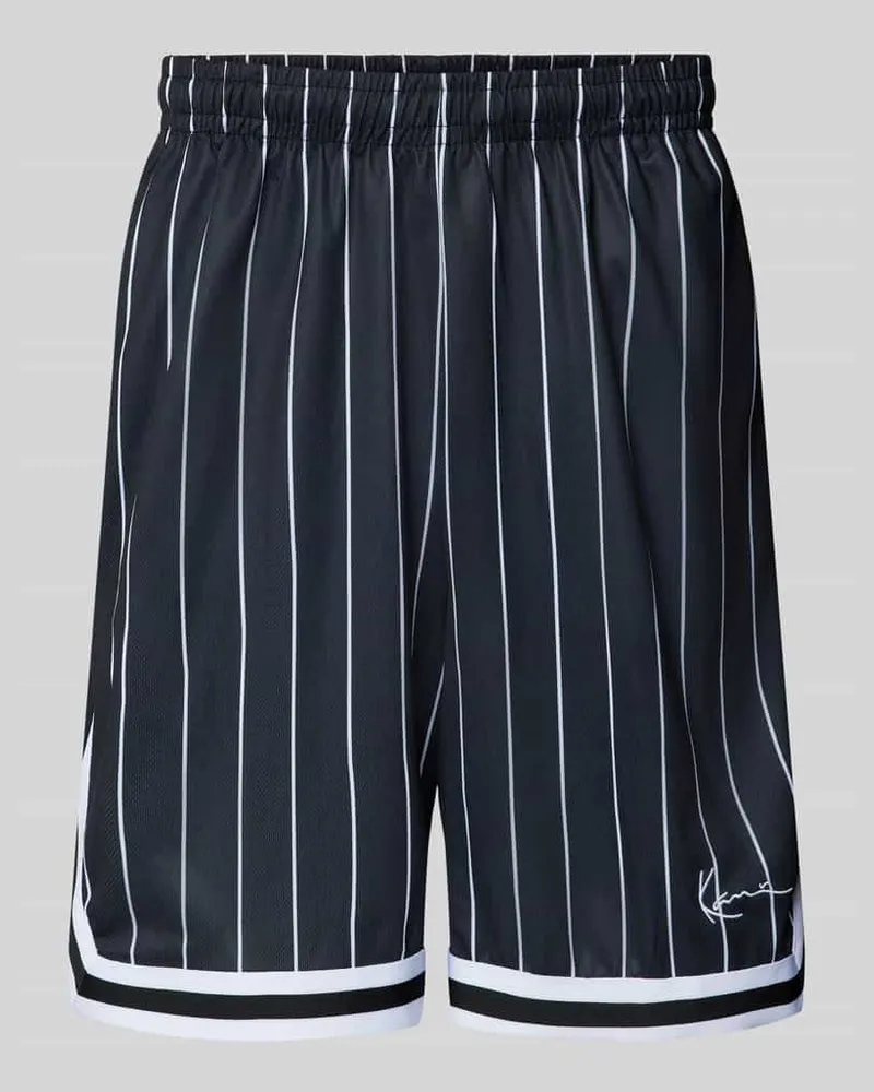 Karl Kani Baggy Fit Shorts mit Label-Stitching 