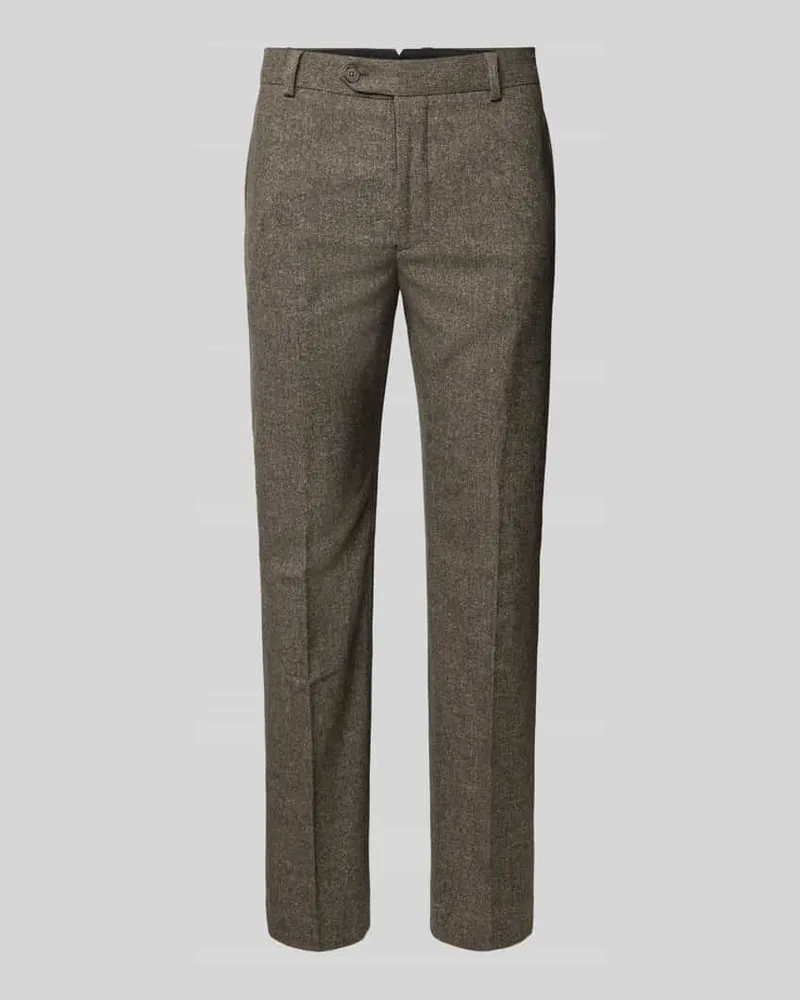 Selected Homme Slim Fit Anzughose mit Woll-Anteil Modell 'REED Mittelbraun