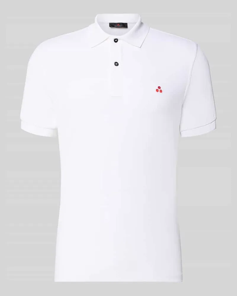 Peuterey Regular Fit Poloshirt mit Stitching Modell 'PLANTAGO Weiss