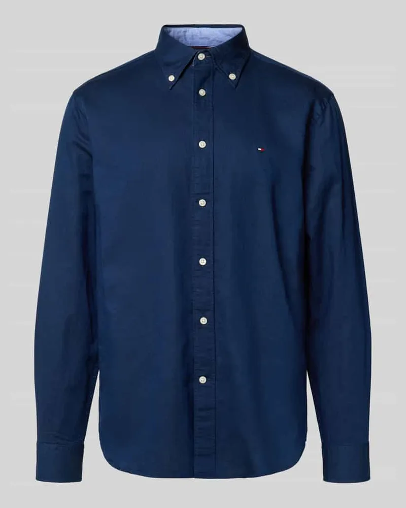 Tommy Hilfiger Regular Fit Freizeithemd aus Baumwoll-Leinen-Mix 