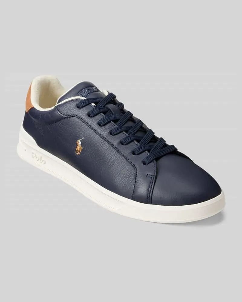 Ralph Lauren Sneaker mit Logo Stitching aus echtem Leder Dunkelblau