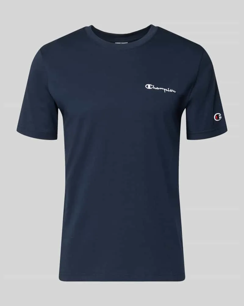 Champion T-Shirt mit Label-Stitchings und Rundhalsausschnitt Marine