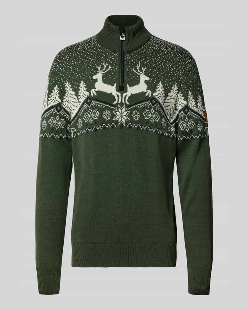 Dale of Norway Wollpullover mit Troyer-Kragen 