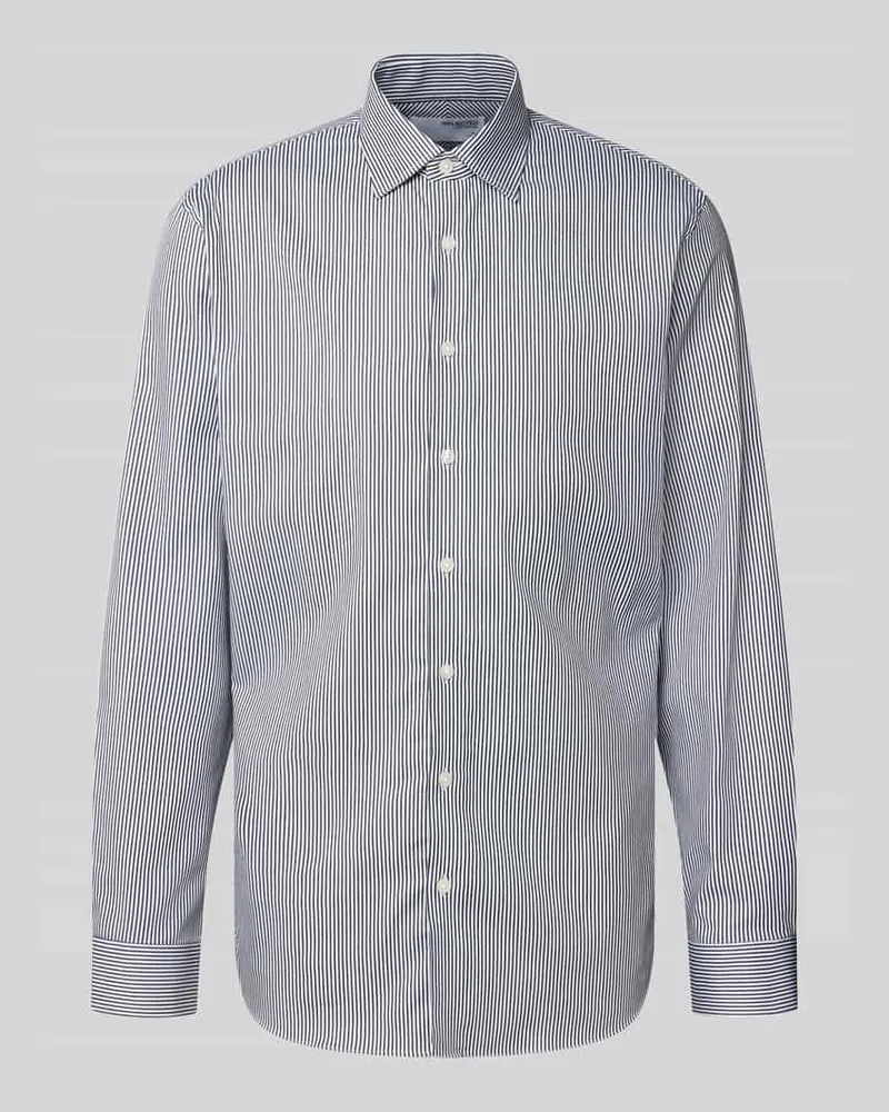 Selected Slim Fit Businesshemd aus Baumwoll-Mix Modell 'FILIP Hellgrau