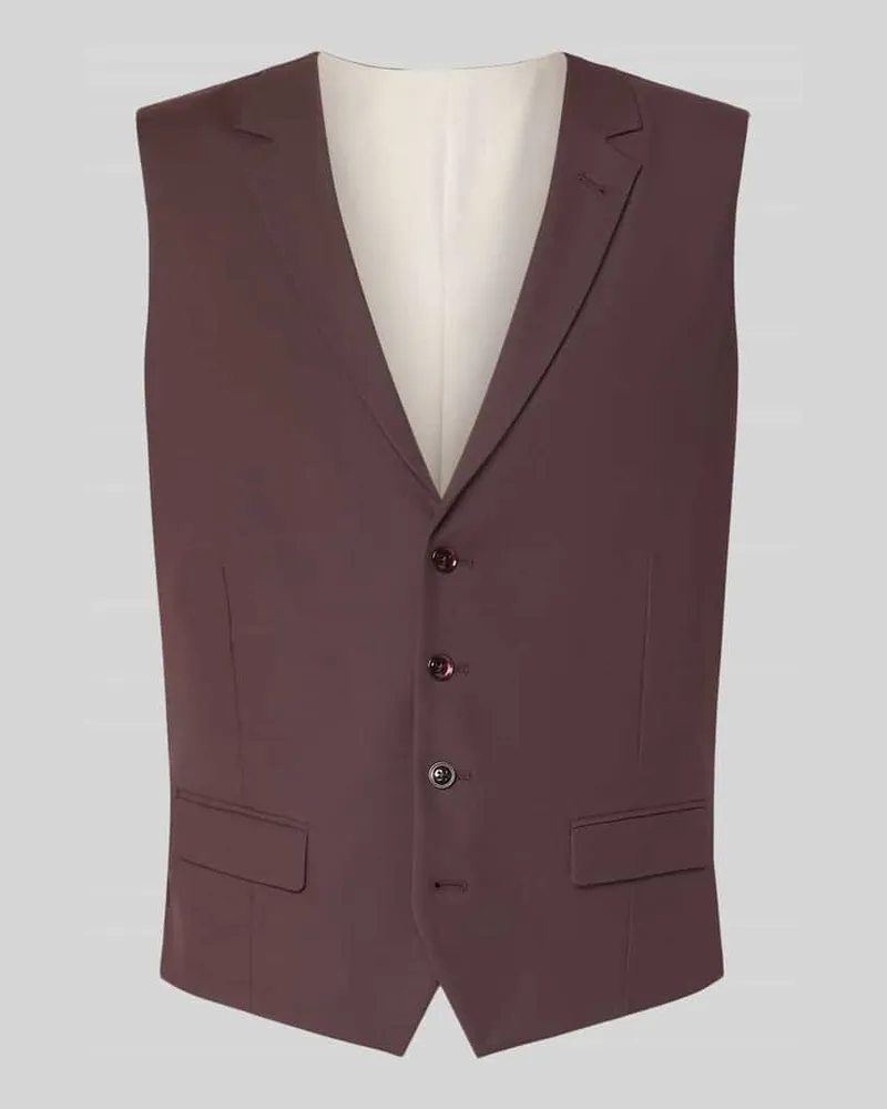 McNeal Slim Fit Weste mit Viskose-Anteil Dunkelrot