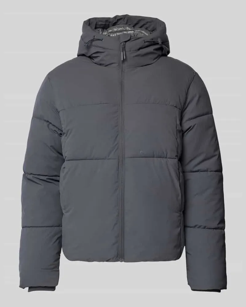 Jack & Jones Regular Fit Steppjacke mit Kapuze Modell 'Jorve Anthrazit