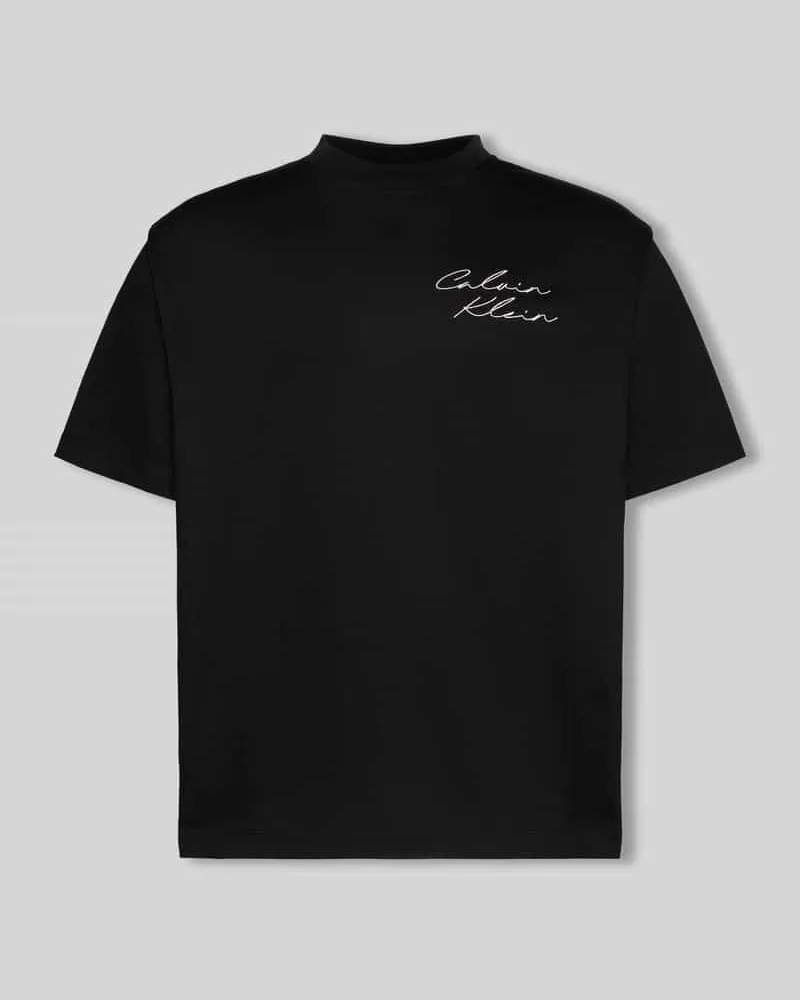 Calvin Klein Relaxed Fit T-Shirt aus reiner Baumwolle Black