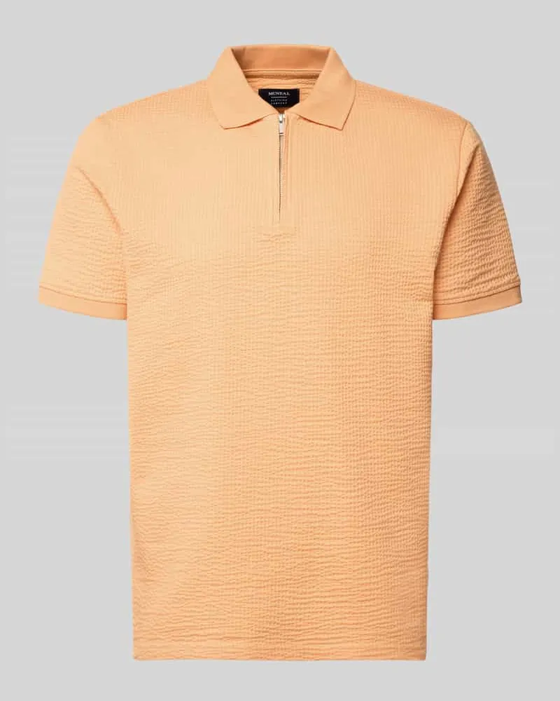 McNeal Regular Fit Poloshirt mit Strukturmuster Lachs