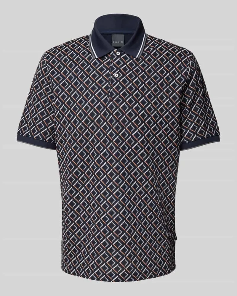 Bugatti Regular Fit Poloshirt im Allover-Look 