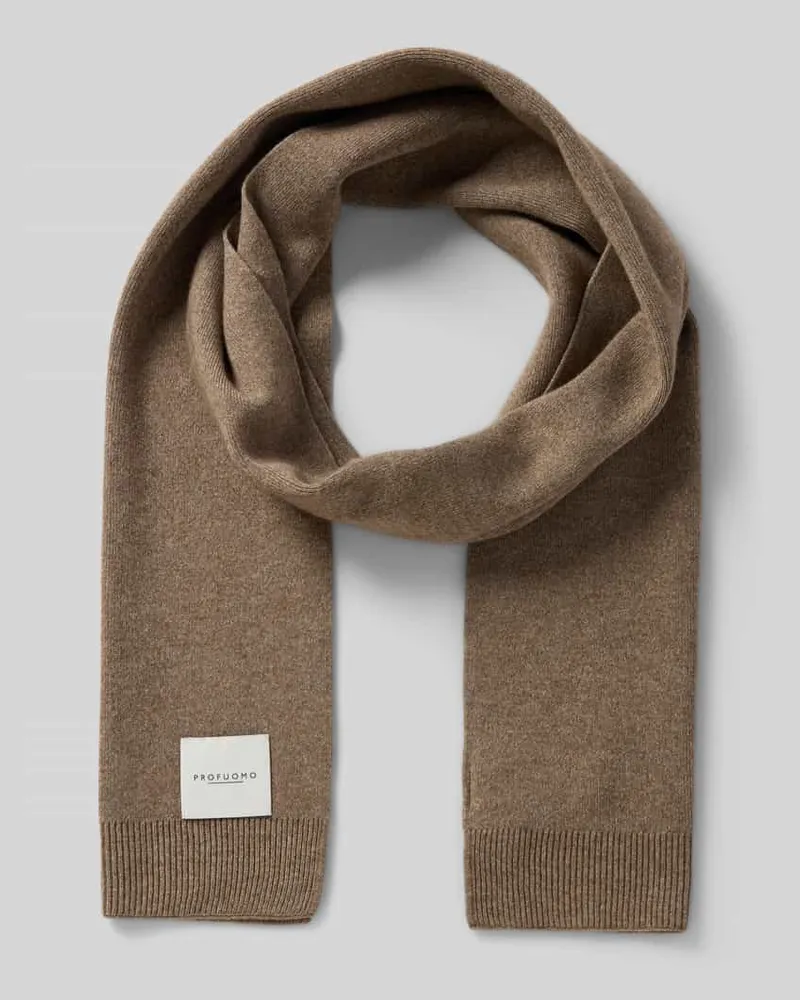 Profuomo Schal mit Label-Detail Mittelgrau
