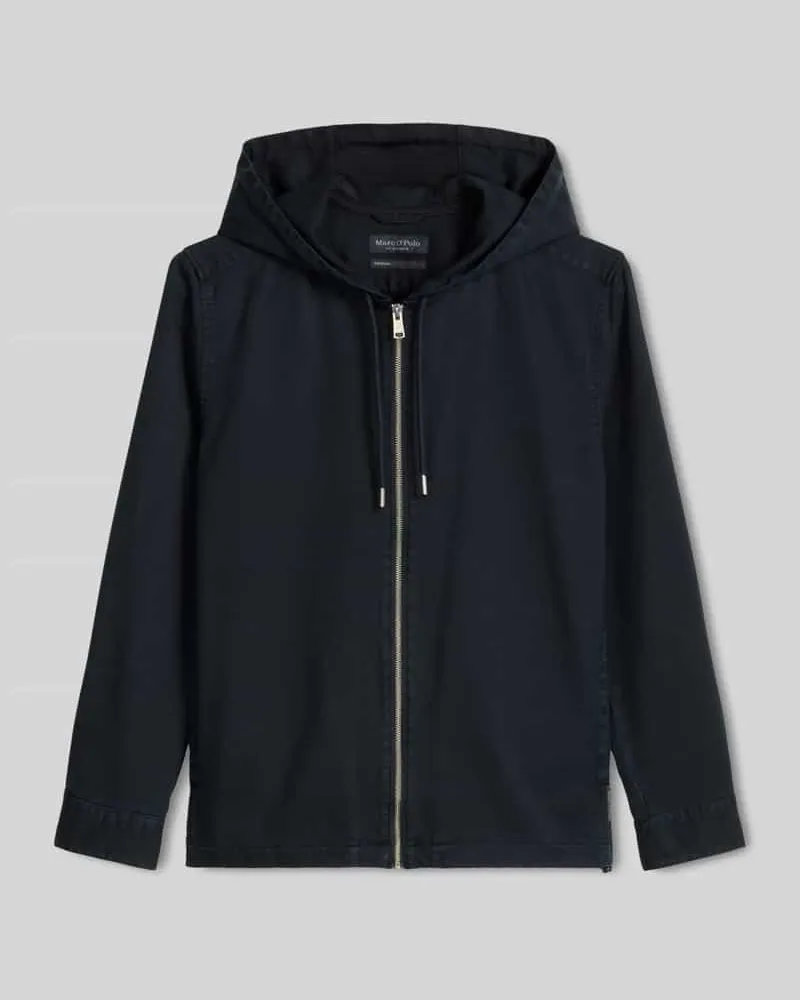 Marc O'Polo Regular Fit Hemdjacke mit Kapuze Marine