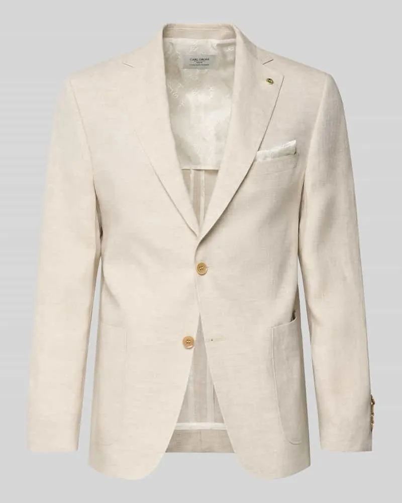 Carl Gross Regular Fit Sakko aus Leinen-Mix Modell 'Tebbo Beige