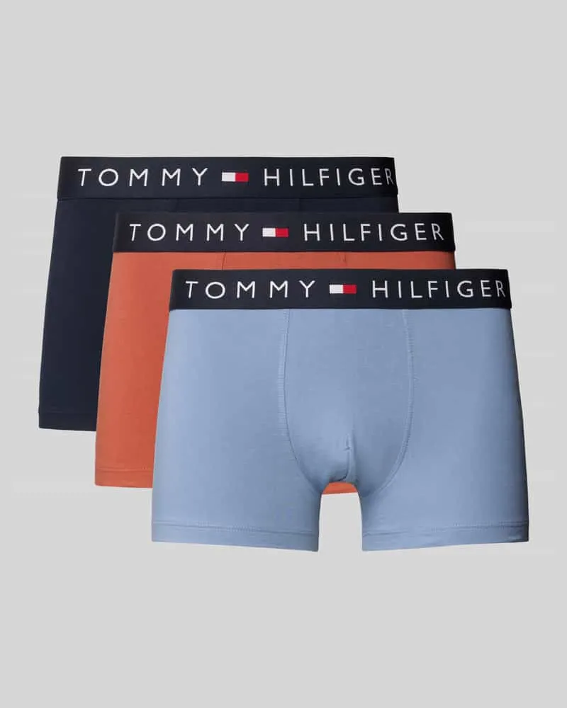 Tommy Hilfiger Trunks aus Baumwoll-Mix im 3er-Pack Rostrot
