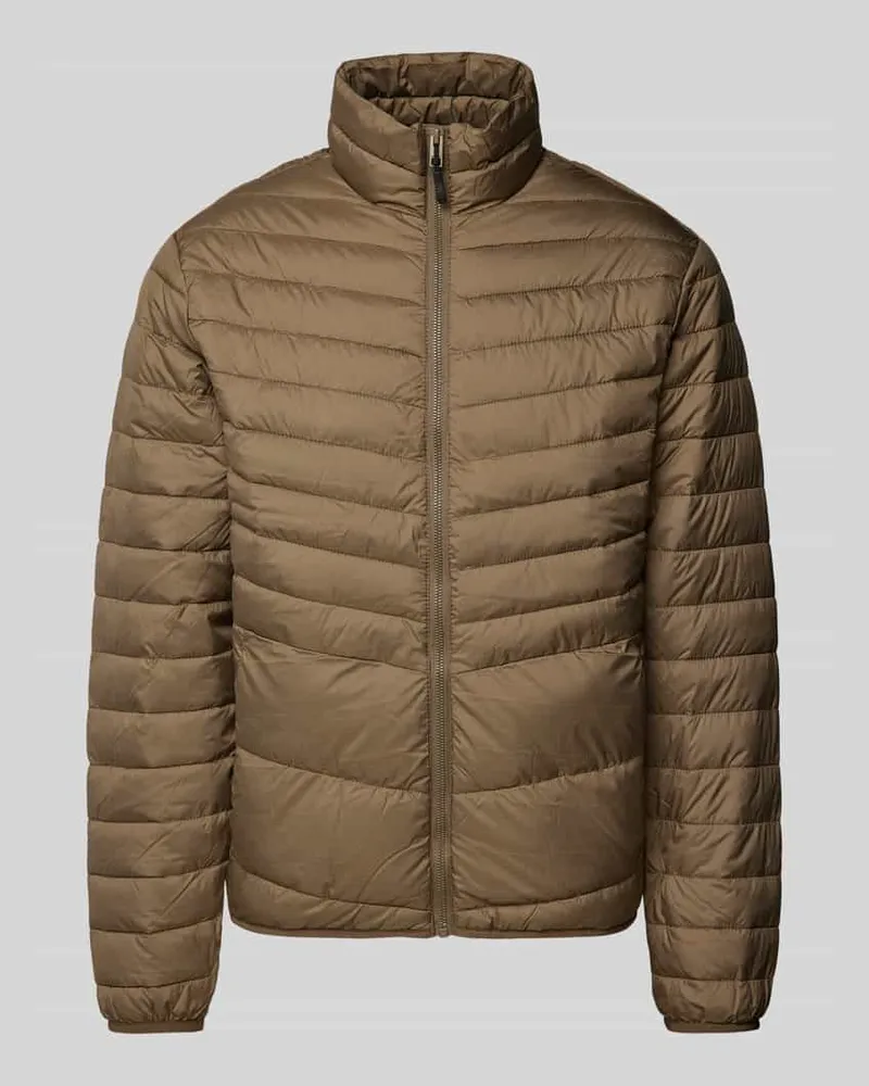Jack & Jones Steppjacke mit Stehkragen Modell 'STATE Oliv