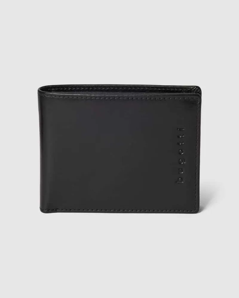 Bugatti Portemonnaie mit Label-Details Modell 'Romano Black