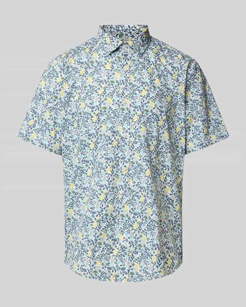 Lerros Regular Fit Freizeithemd mit Kentkragen Modell 'CONCEALLED Weiss