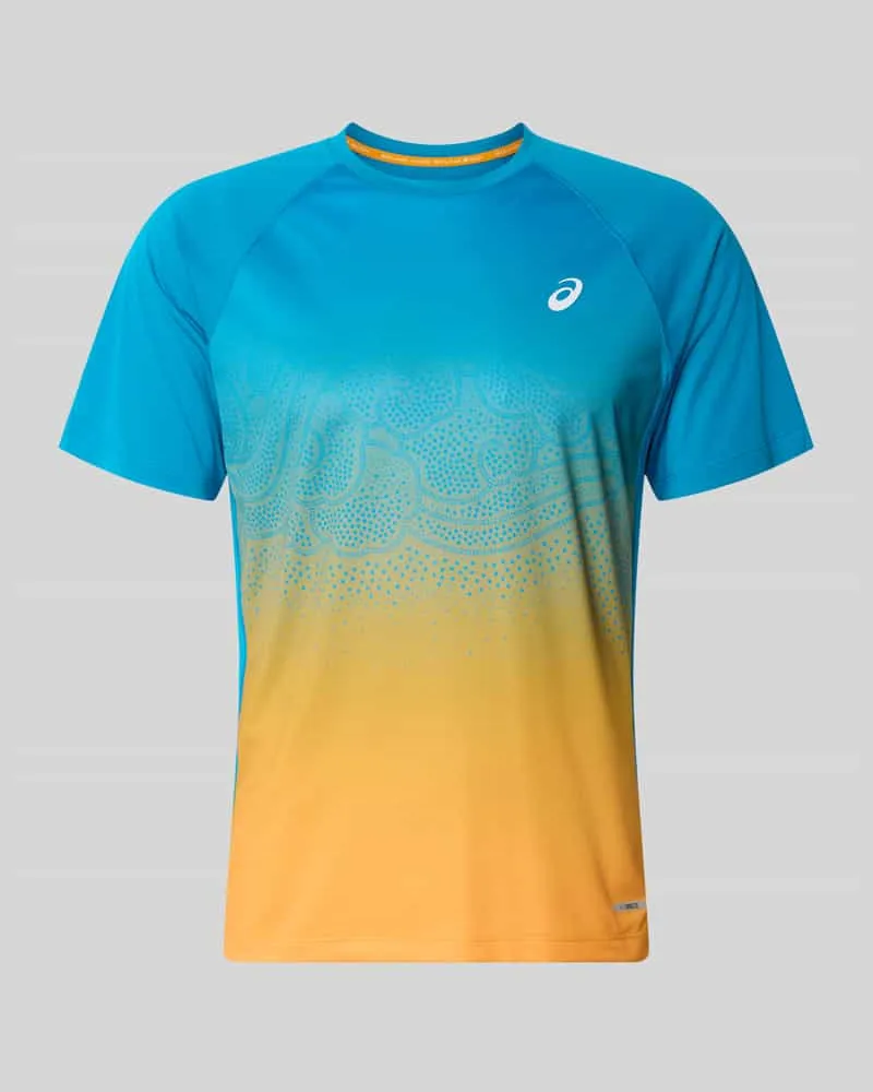 Asics Regular Fit T-Shirt mit Logo-Print Modell 'Road Petrol
