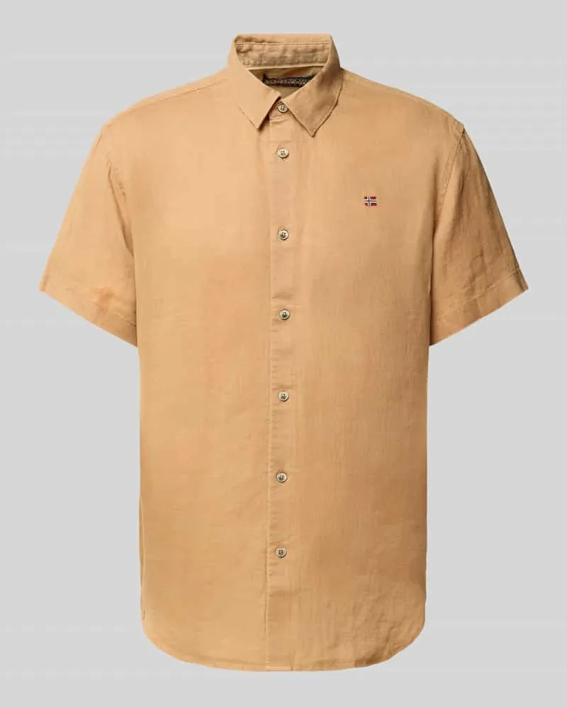 Napapijri Regular Fit Freizeithemd aus reinem Leinen 