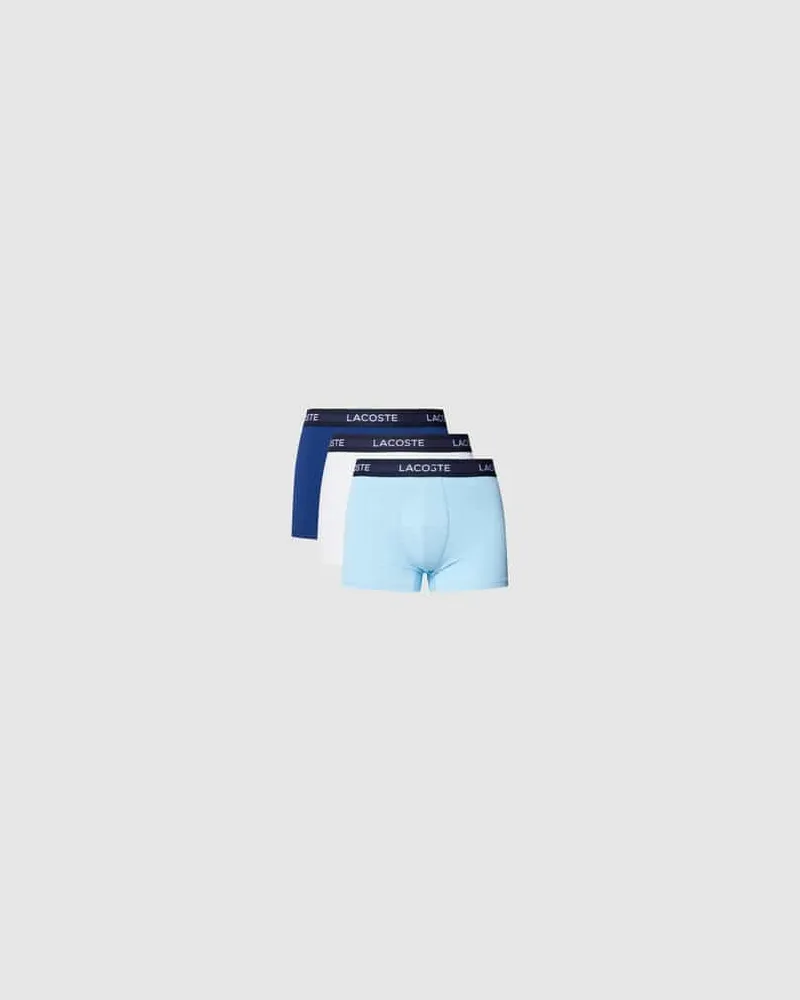 Lacoste Trunks mit elastischem Logo-Bund im 3er-Pack