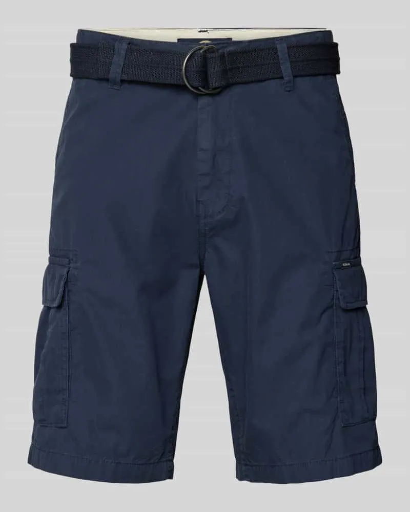 Petrol Industries Regular Fit Bermudas mit Cargo-Taschen Marine