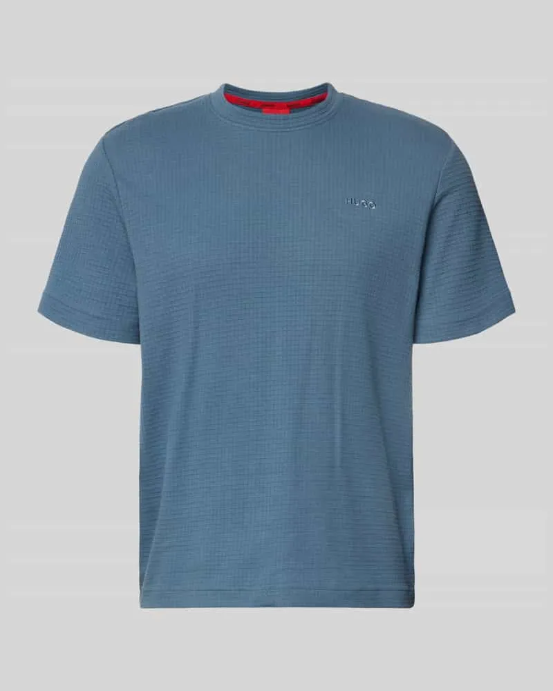 HUGO BOSS Regular Fit T-Shirt aus Baumwoll-Mix Modell 'AUSTIN Jeansblau