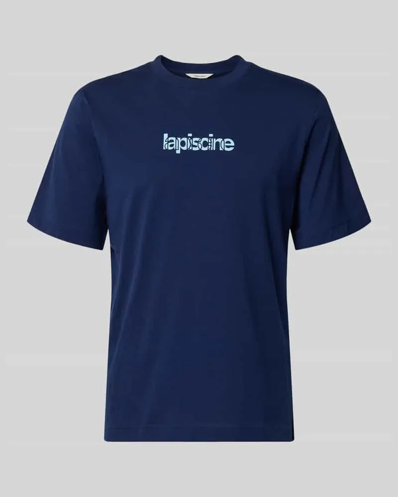 Selected Homme Regular Fit T-Shirt aus reiner Baumwolle Modell 'HASPEN Marine