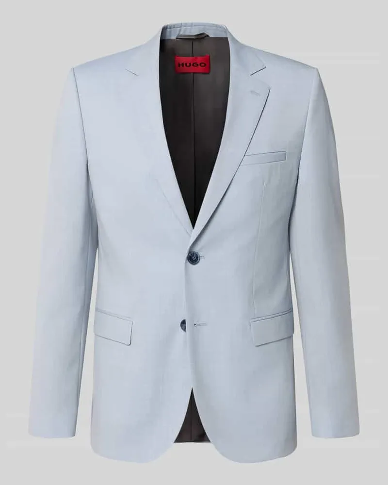 HUGO BOSS Super Slim Fit Anzugsakko aus Schurwoll-Mix Modell 'ARTI Hellblau