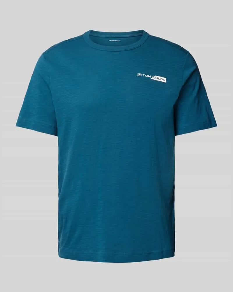 Tom Tailor Regular Style T-Shirt mit Label-Print Gruen